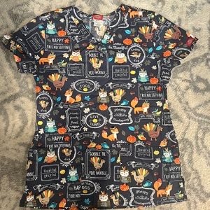 Dickies Thanksgiving Scrub Top